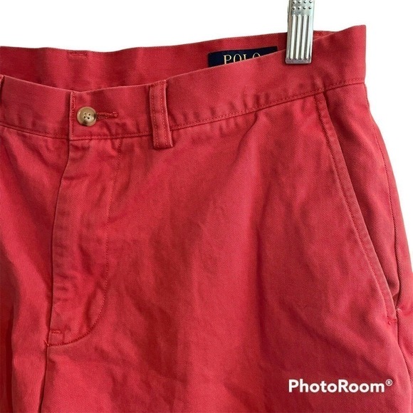 Polo Ralph Lauren 33 Classic Fit 9” Chino Shorts Salmon Pink Cotton Pock… - Picture 2 of 8